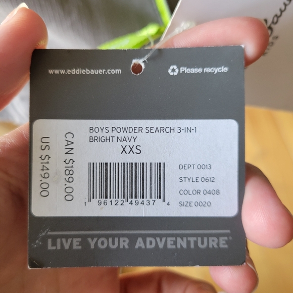 KIDS WINTER COAT | EDDIE BAUER | SIZE XXS (4) | NEW WITH TAGS - Picture 4 of 5